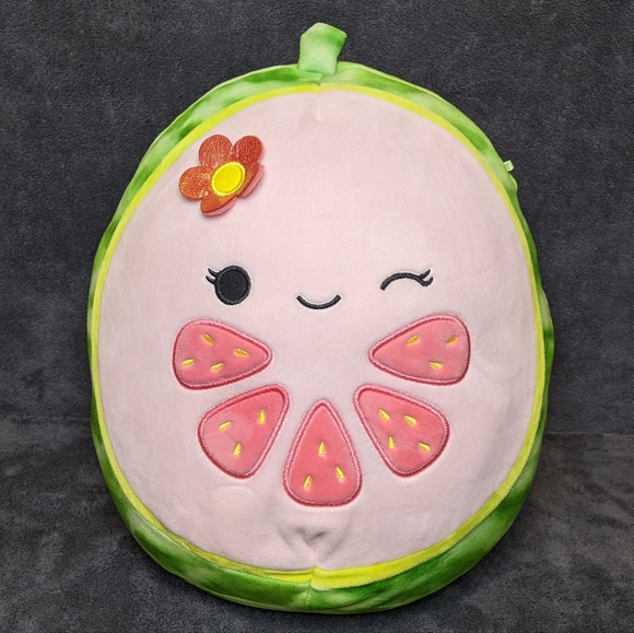 3 Squishmallows Lena the Guava 11" - Charlotte the Cat 5" Cookie the Flamingo 5" - Picture 4 of 11